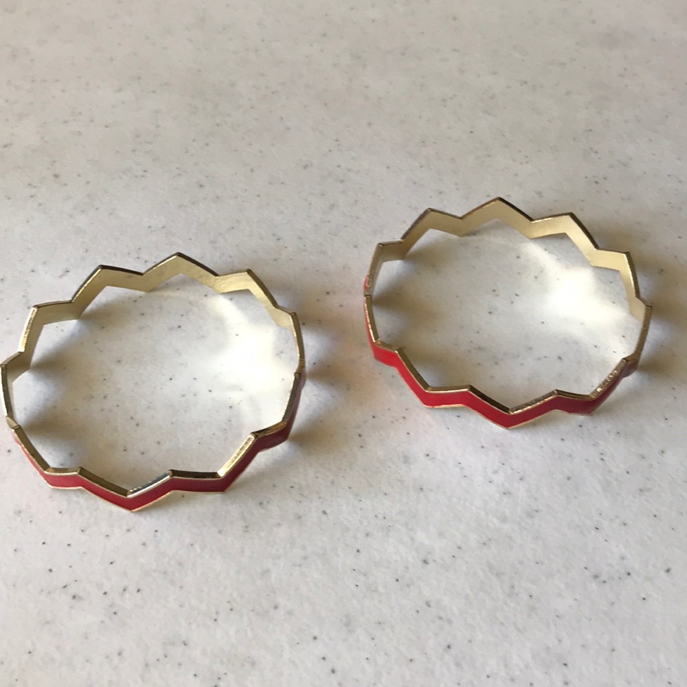 Red/gold zig zag bracelets, NWOT - Picture 4 of 6